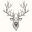 The Modern Deer Icon