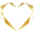 Gold Heart Direct Icon