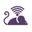 Purple Mouse Smart House Icon