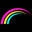 Rainbow Neon Sign Icon