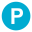 Blue Circle Parking Icon