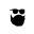 Black Beard Hosting Icon