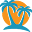 San Diego Beach and Bay Half Icon