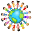 Multicultural Bookstore Icon